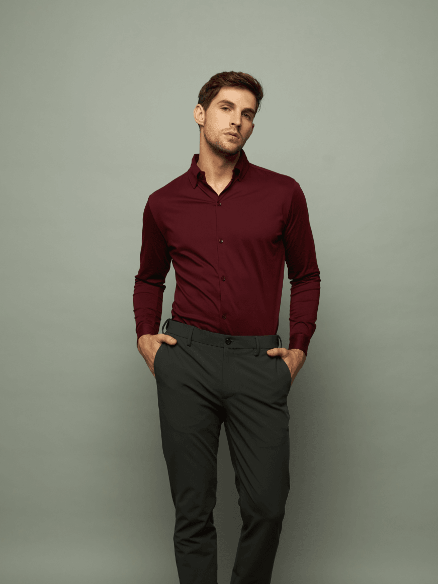 Windsor Wine Hybrid Button-Down Shirt - Carpe Diem Store