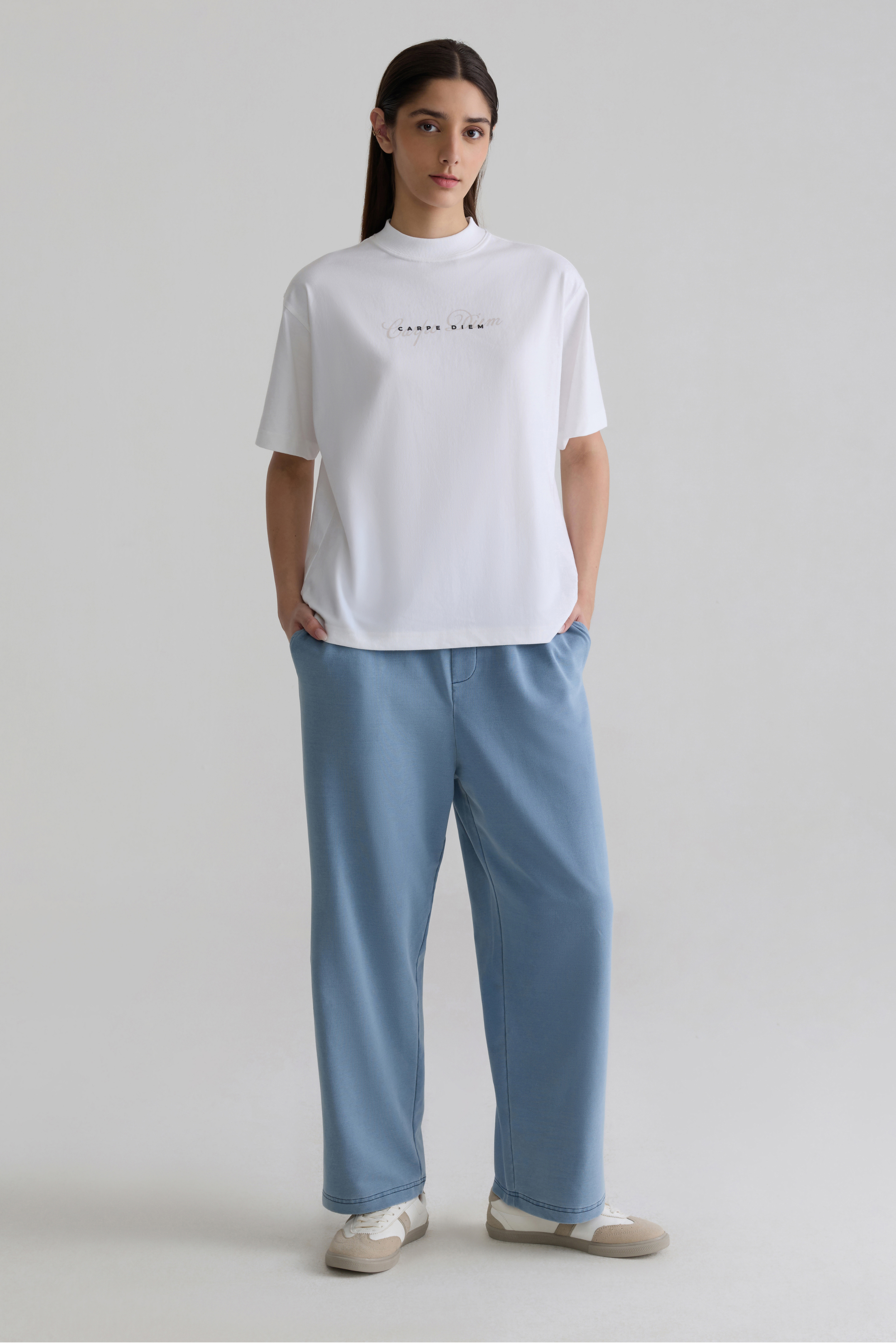 ICE BLUE - MEN EASY DENIM TROUSERS