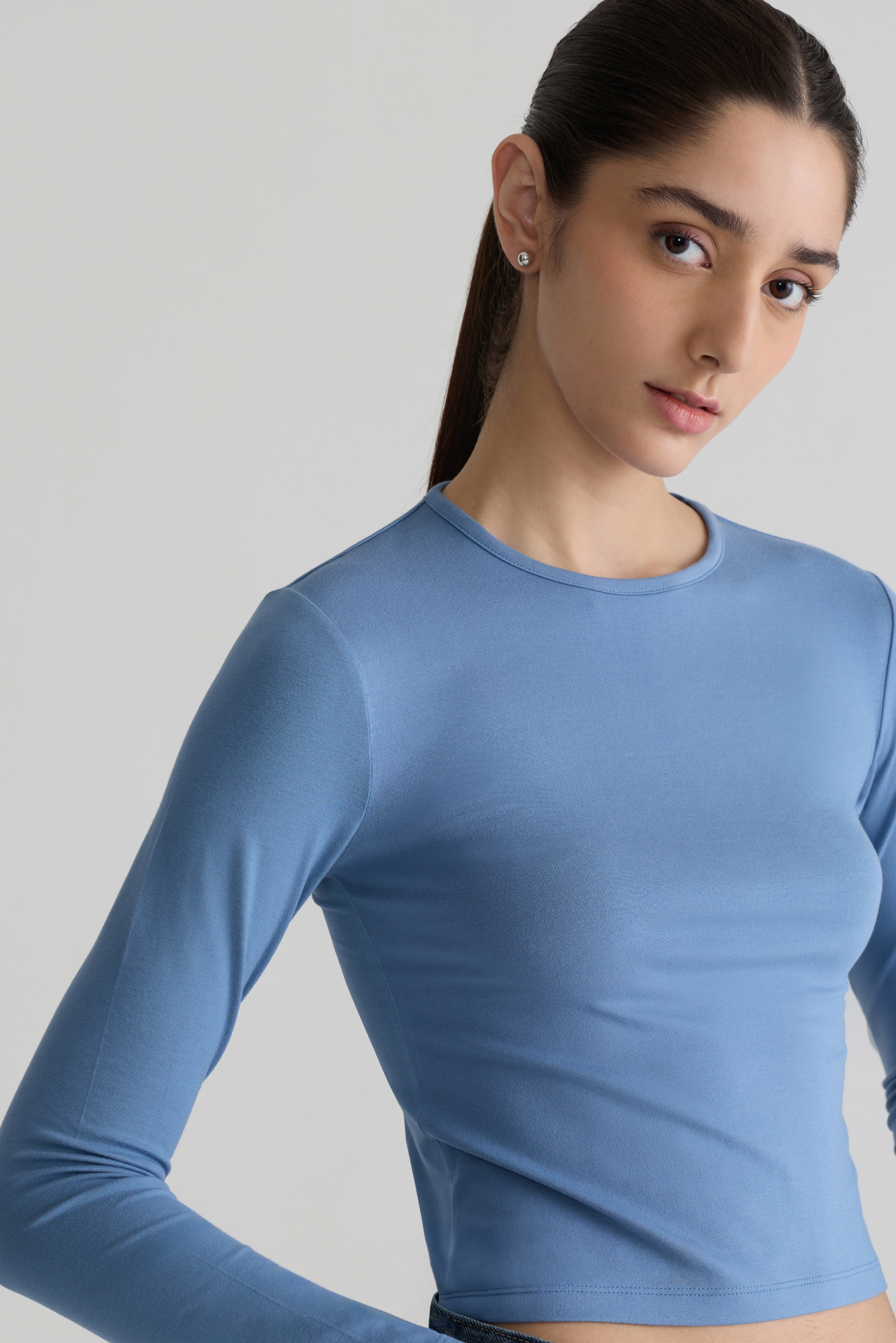 ASHLEY BLUE - LONG SLEEVE CREW