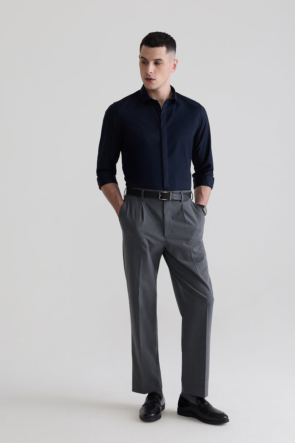 DEEP BLUE - SATIN SHIRTS