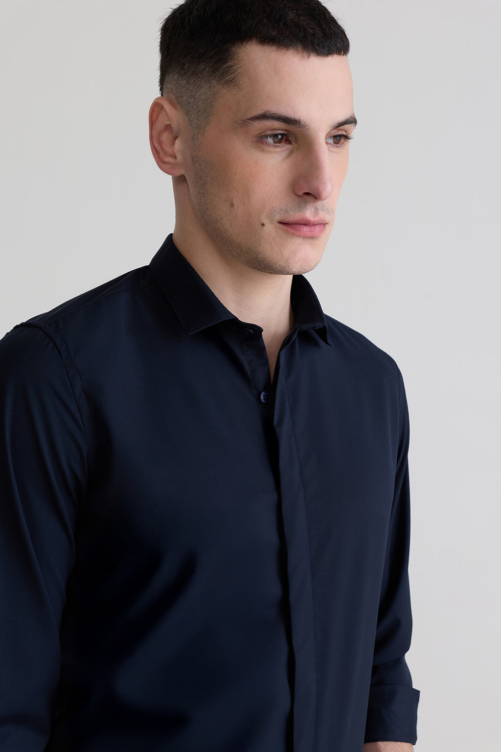DEEP BLUE - BUSINESS SATIN SHIRTS