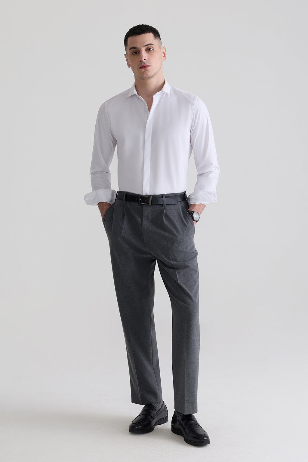 WHITE - SATIN SHIRTS