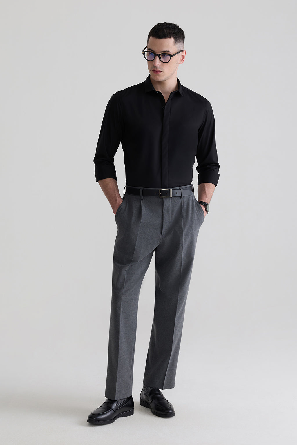 BLACK - SATIN SHIRTS