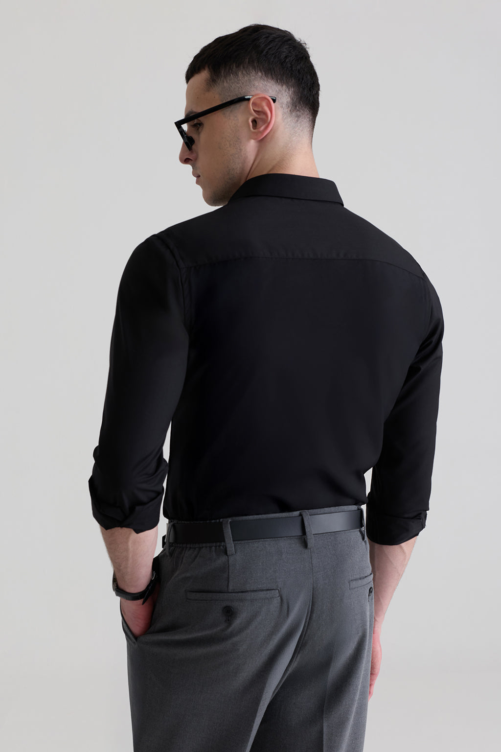 BLACK - BUSINESS SATIN SHIRTS