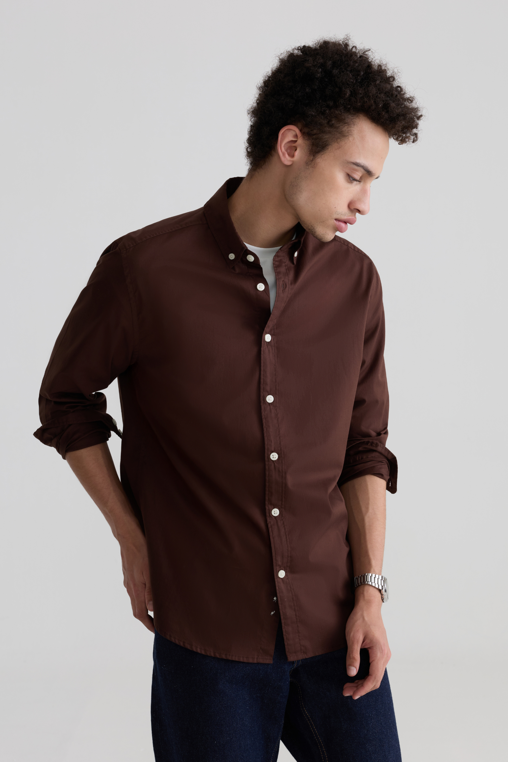 BROWN - SOLID SHIRTS