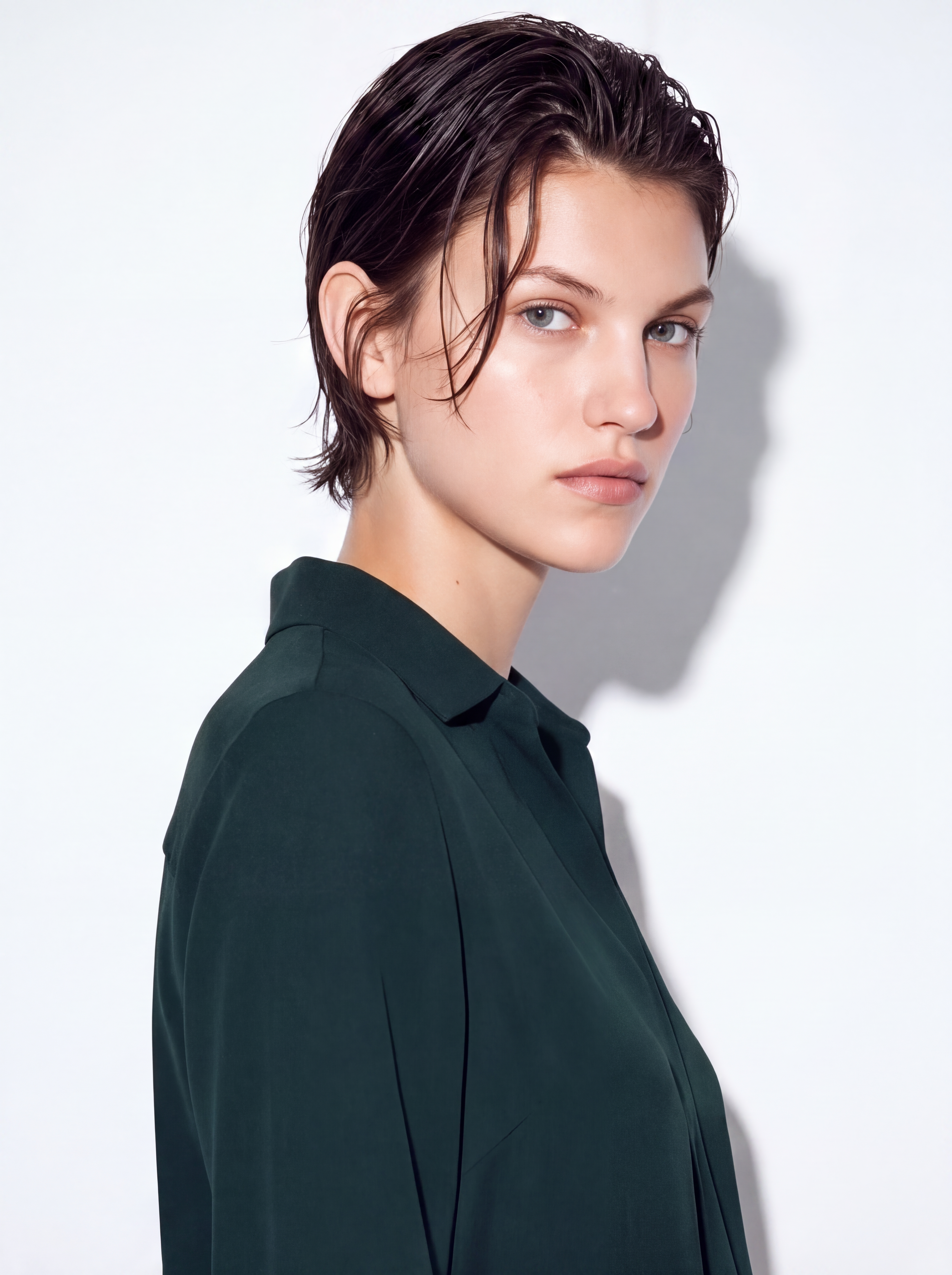 FOREST GREEN - WOMEN'S SKIPPER COLLAR TOP