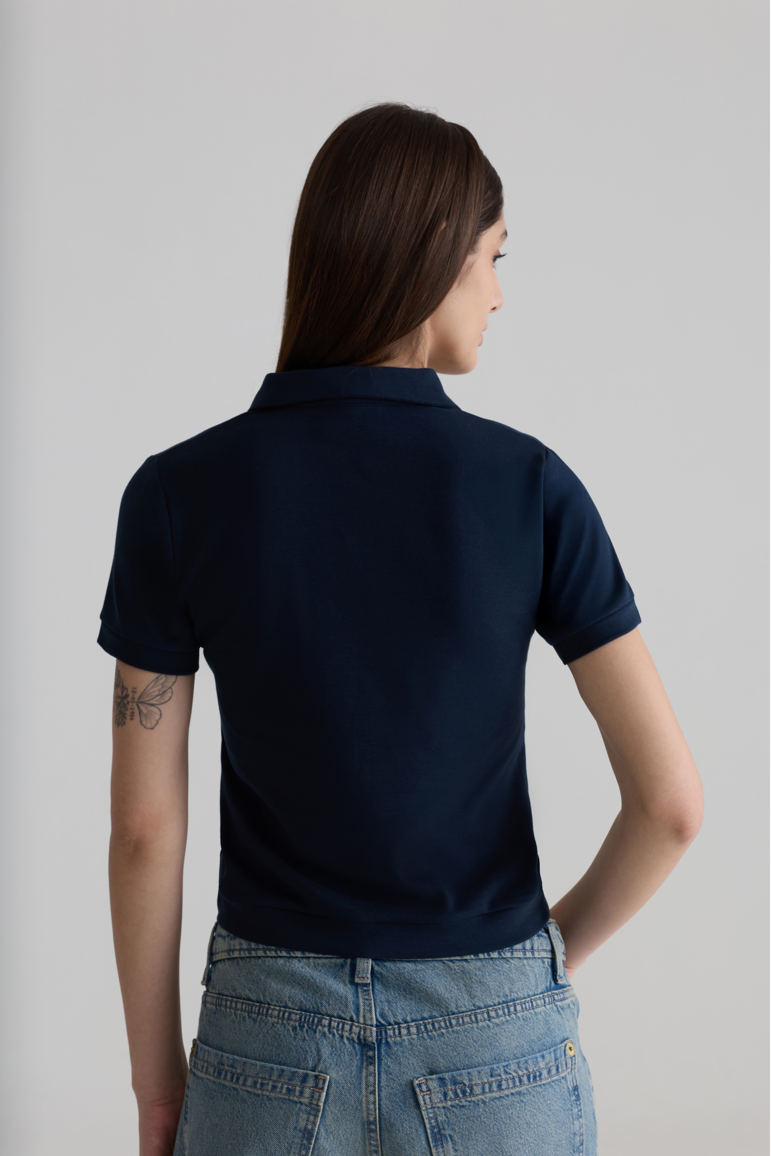 DEEP BLUE - WOMEN V-NECK POLO