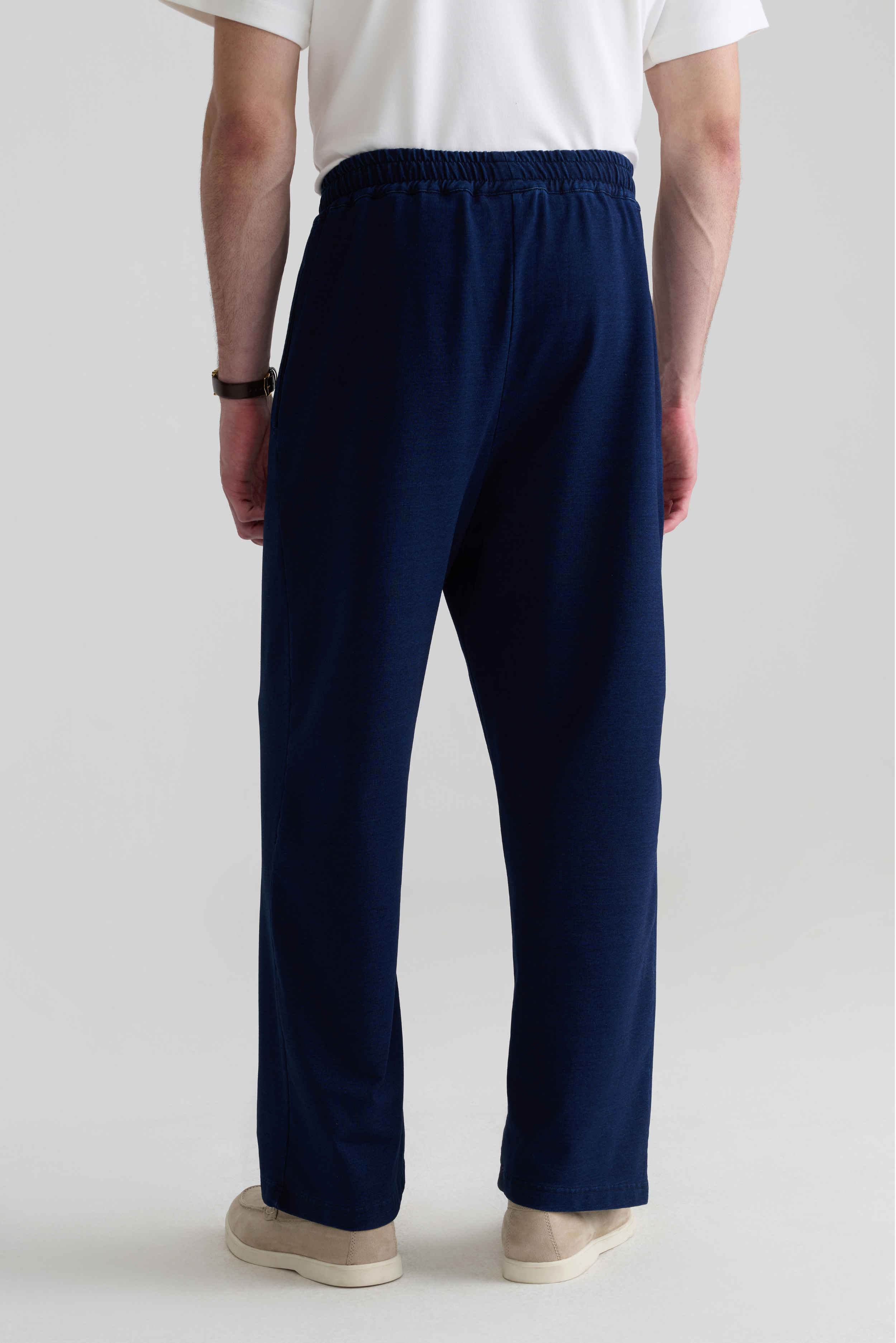 DARK BLUE - MEN EASY DENIM TROUSERS