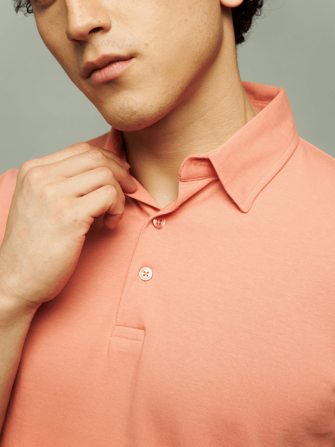 Lobster Bisque Button-Down Minimal Polo - Carpe Diem Store