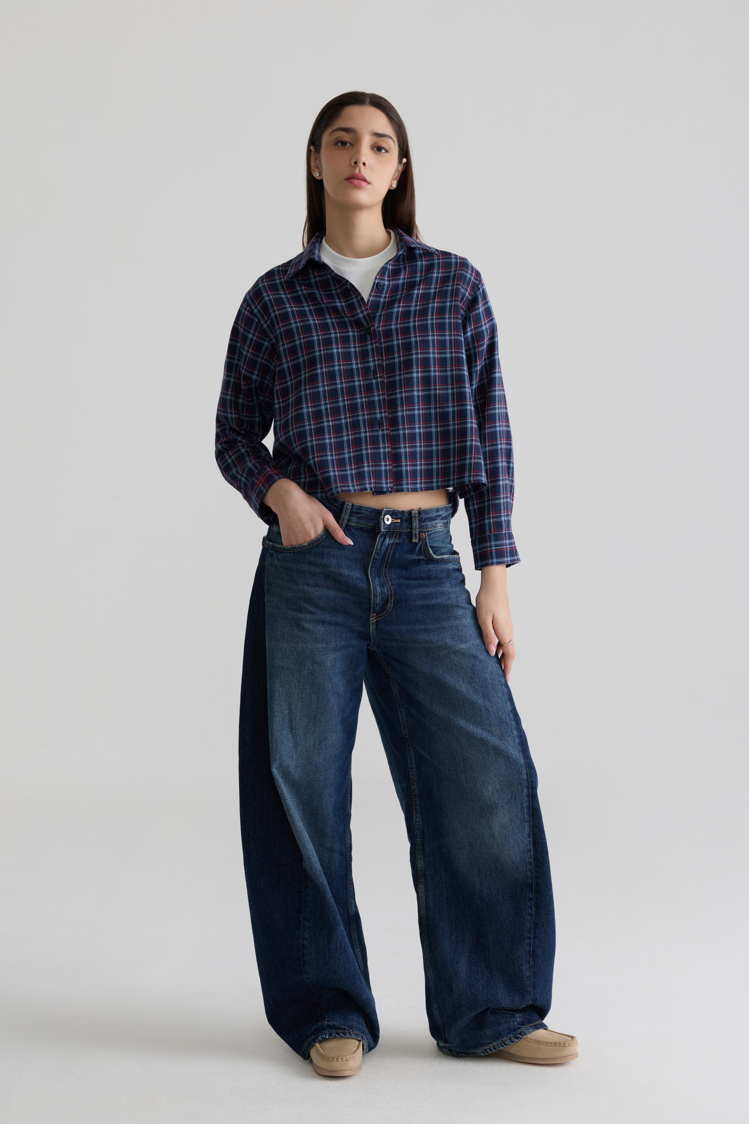 BLUE - WOMEN SIGNATURE CHECKED FLANNEL