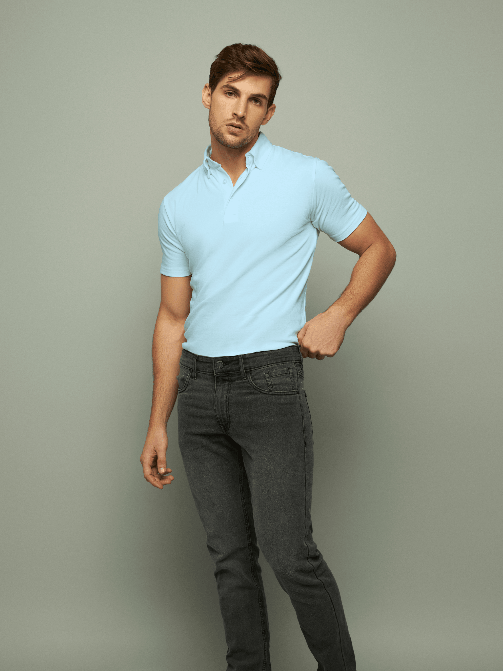 Ice Water Button-Down Minimal Polo - Carpe Diem Store