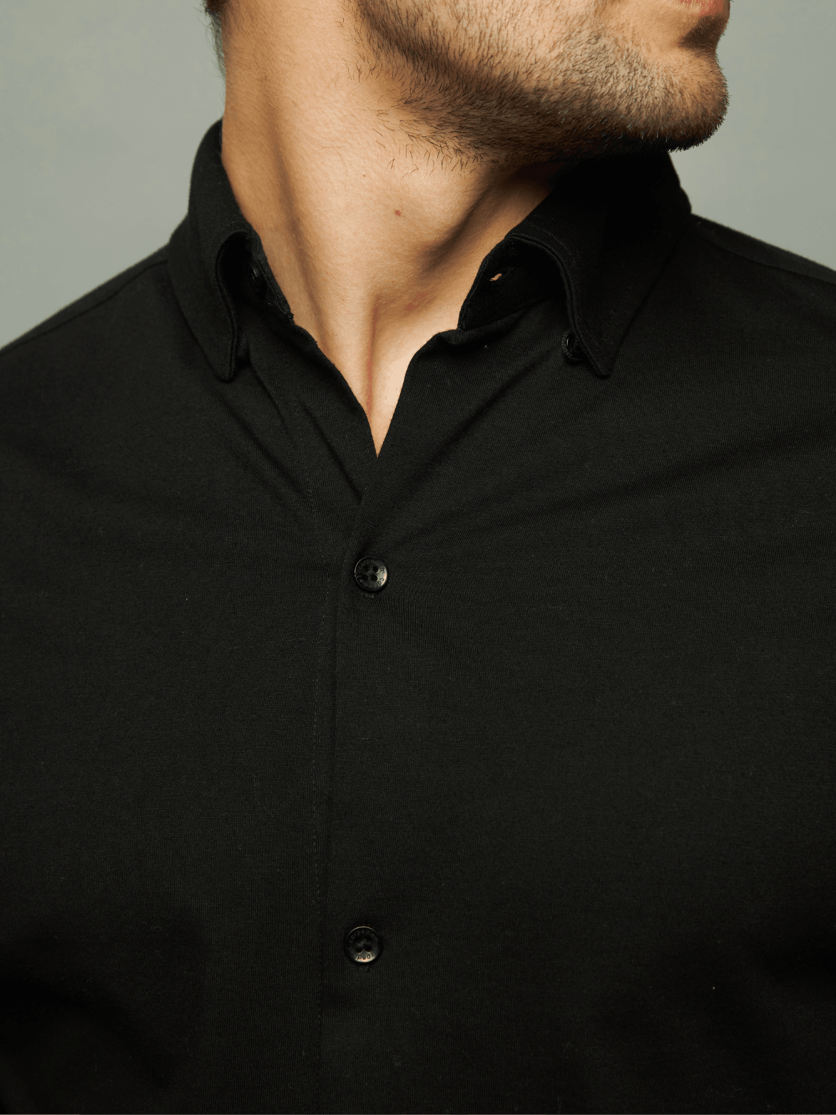 Jet Black Hybrid Button-Down Shirt - Carpe Diem Store