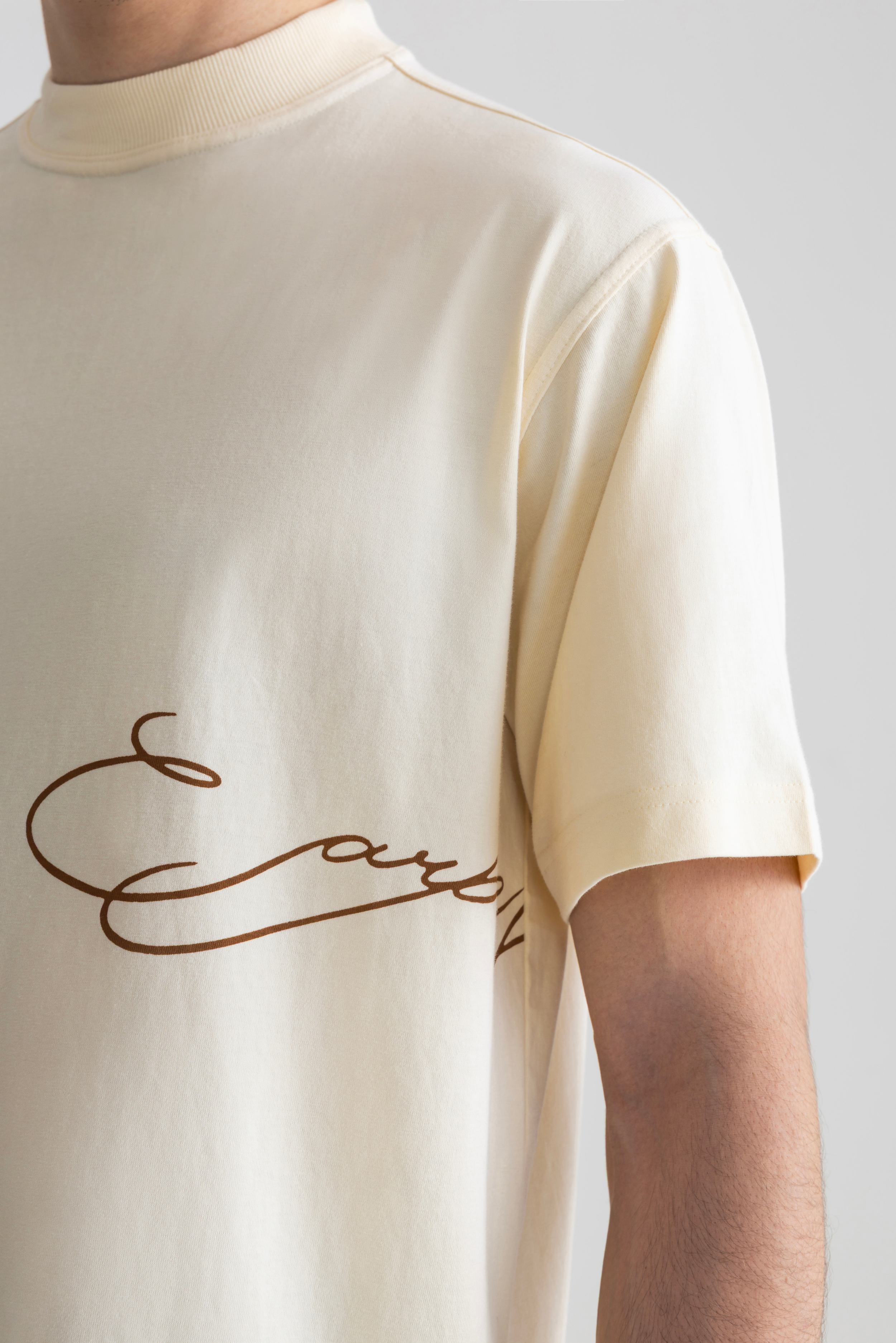 FRENCH VANILLA - CARPE DIEM CALLIGRAPHY PRINTED TEE
