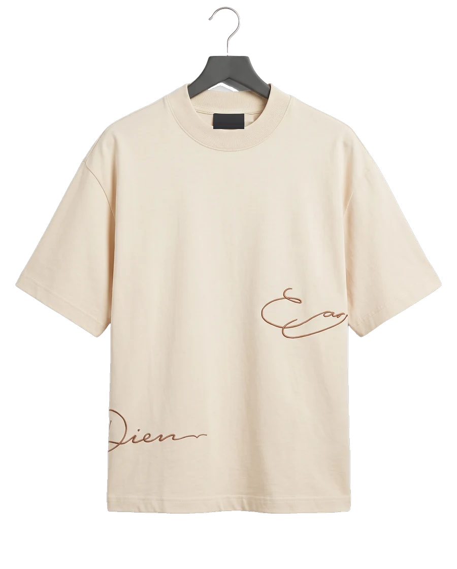 FRENCH VANILLA - CARPE DIEM CALLIGRAPHY PRINTED TEE