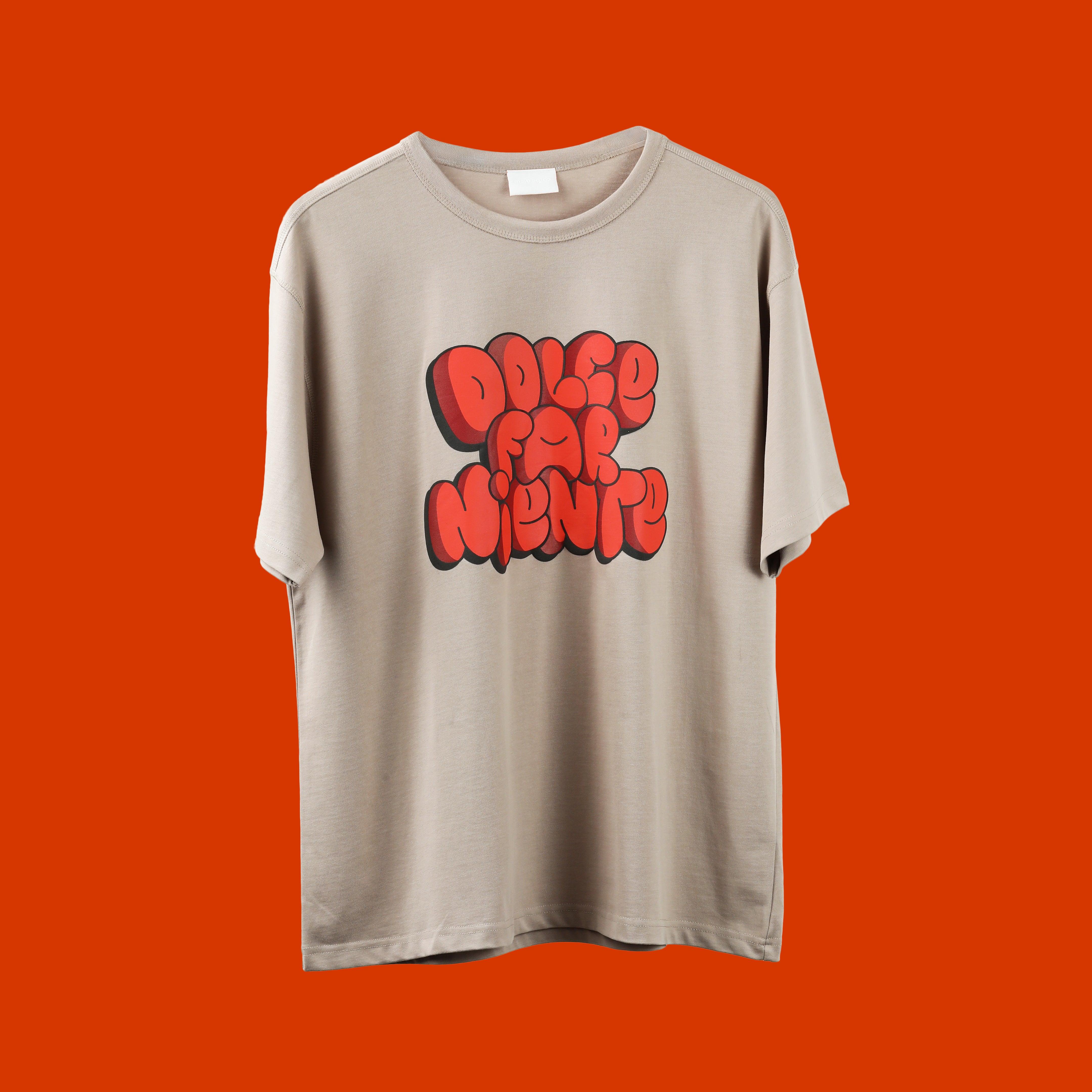 “Dolce Far Niente” Puff Print Relaxed Cut Heavy Weight-Unisex - Carpe Diem Store