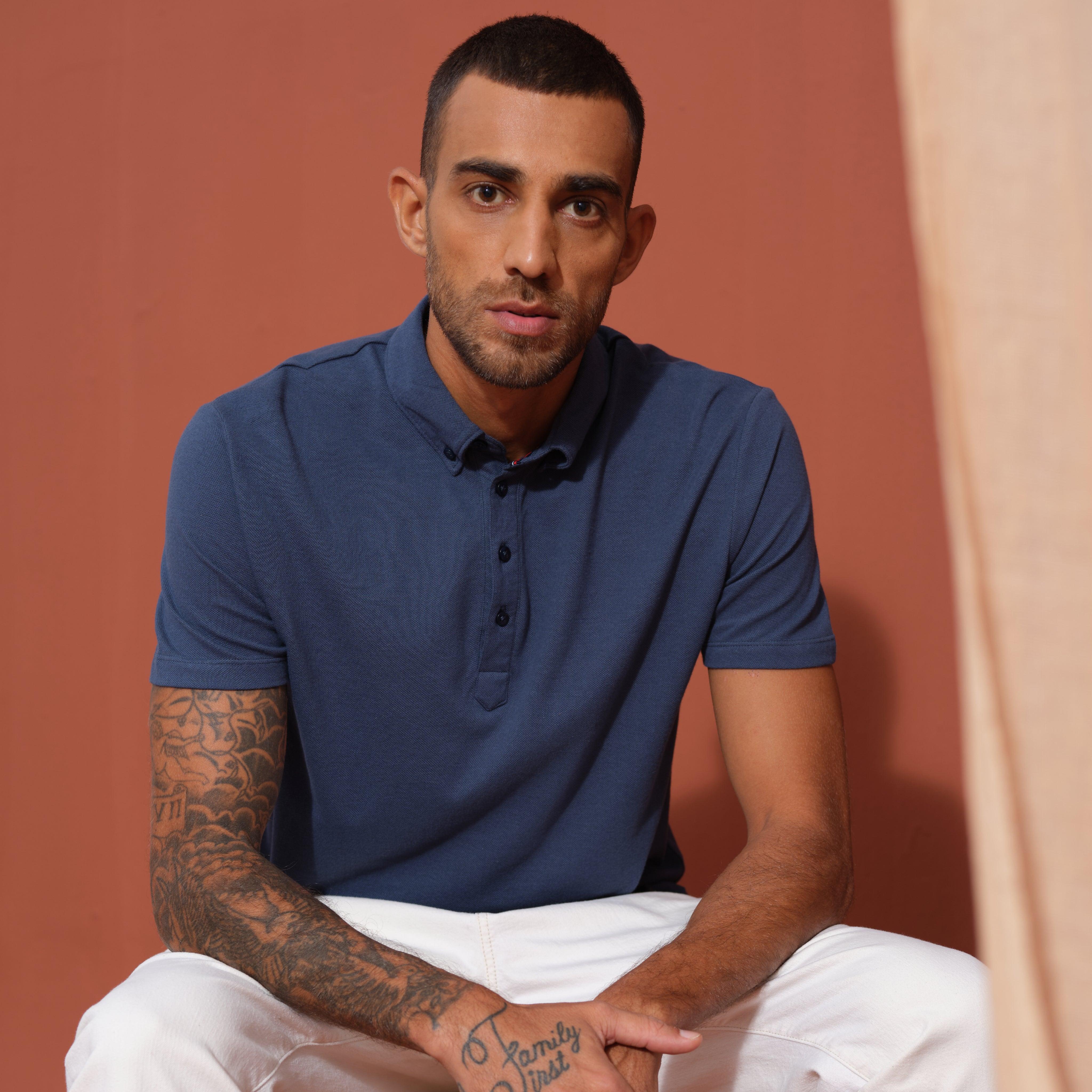 Blue Ashes Ultra-Soft Buttoned Down Polo - Carpe Diem Store