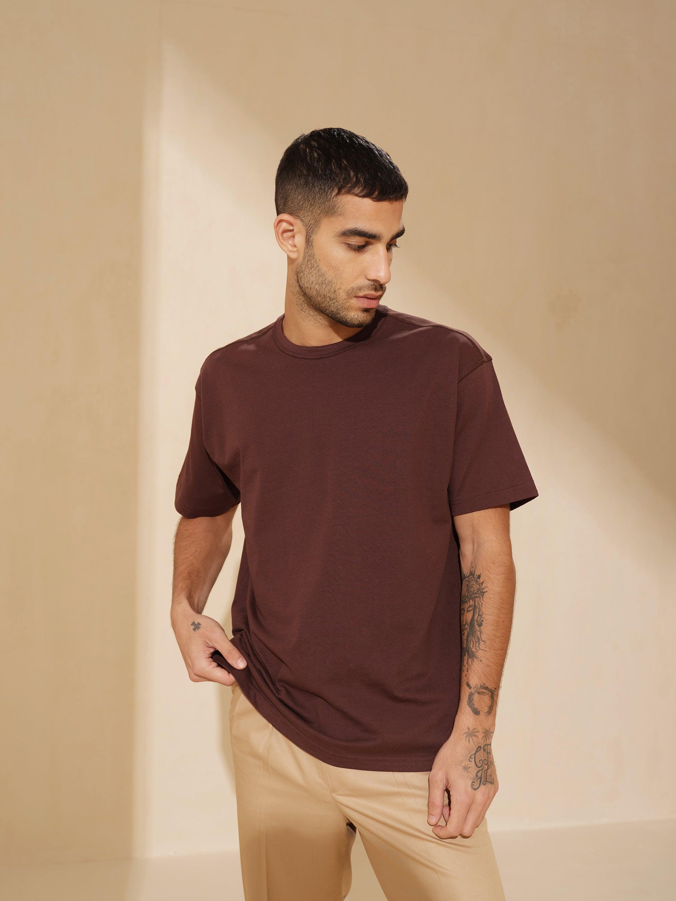 Brown relaxed fit tshirt