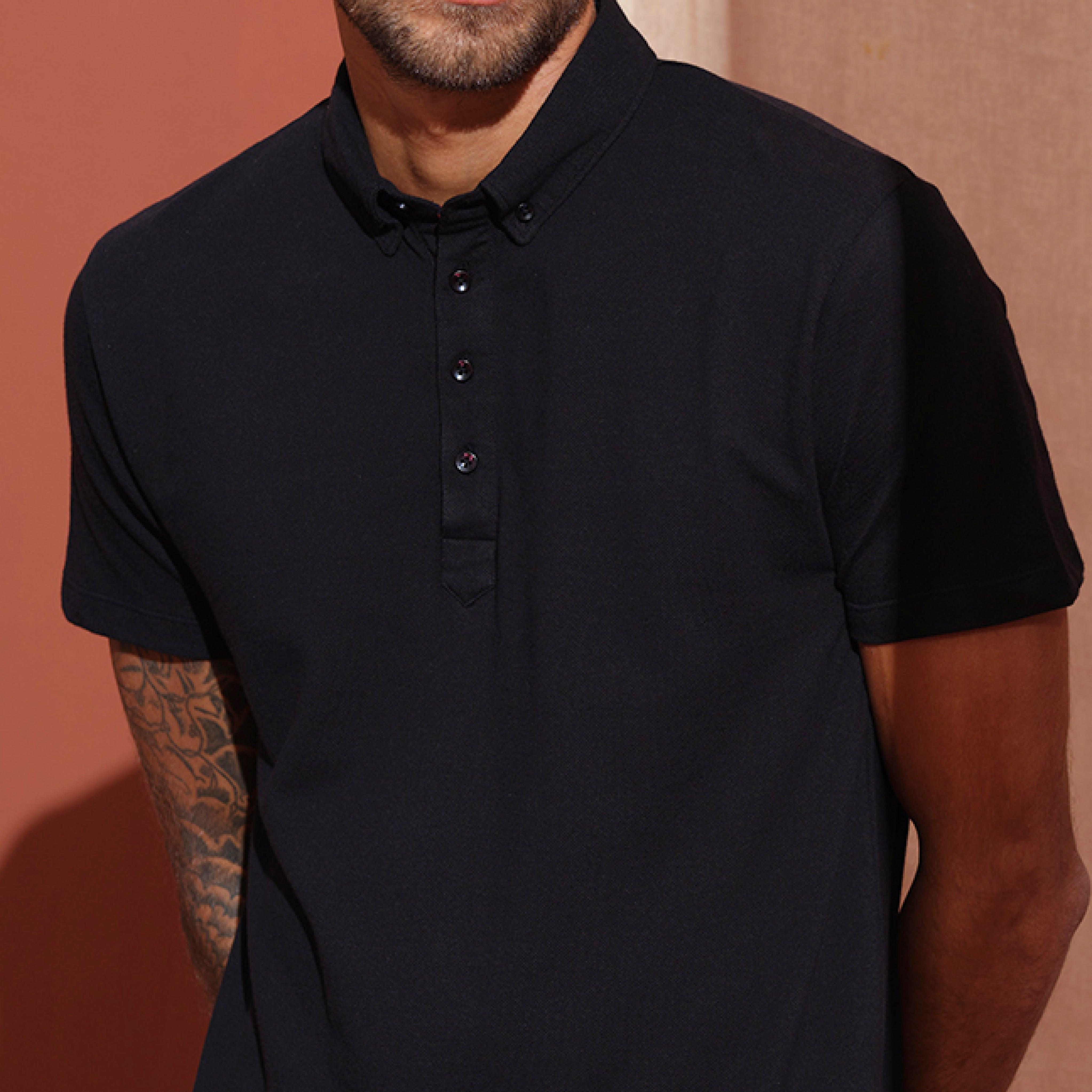 Charcoal Ultra-Soft Buttoned Down Polo - Carpe Diem Store